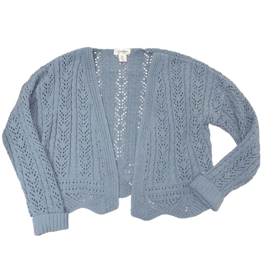 Jessica Simpson Blue Open-Knit Women's Sweater size XL